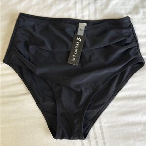 BNWT Black High-Waisted Swim Bottoms